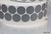 Bild von F99603 Gewebestanzteil, 30 mm rund, 2-bahnig versetzt, silber, 5.000 Stück pro Rolle